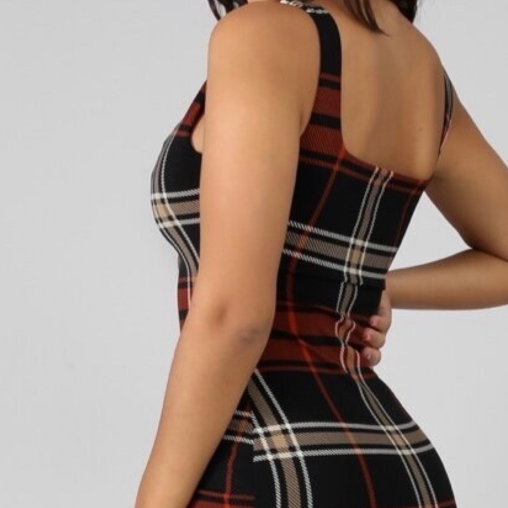 PLAID MINI DRESS - Picture 3 of 4